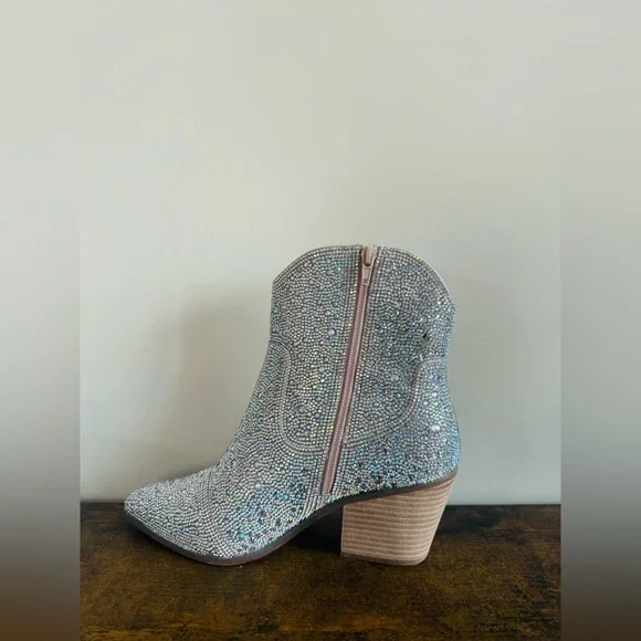 Matisse Harlow Western Ankle Boot Womens Size 9 Rhinestone Cowgirl Fall Boots - Picture 6 of 10